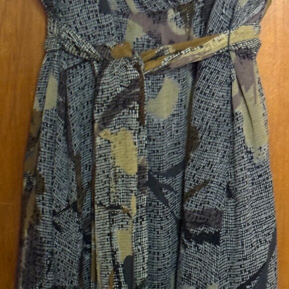 Anthropologie Maeve Autumn Colors Draped Dress Size 12 - Picture 6 of 12